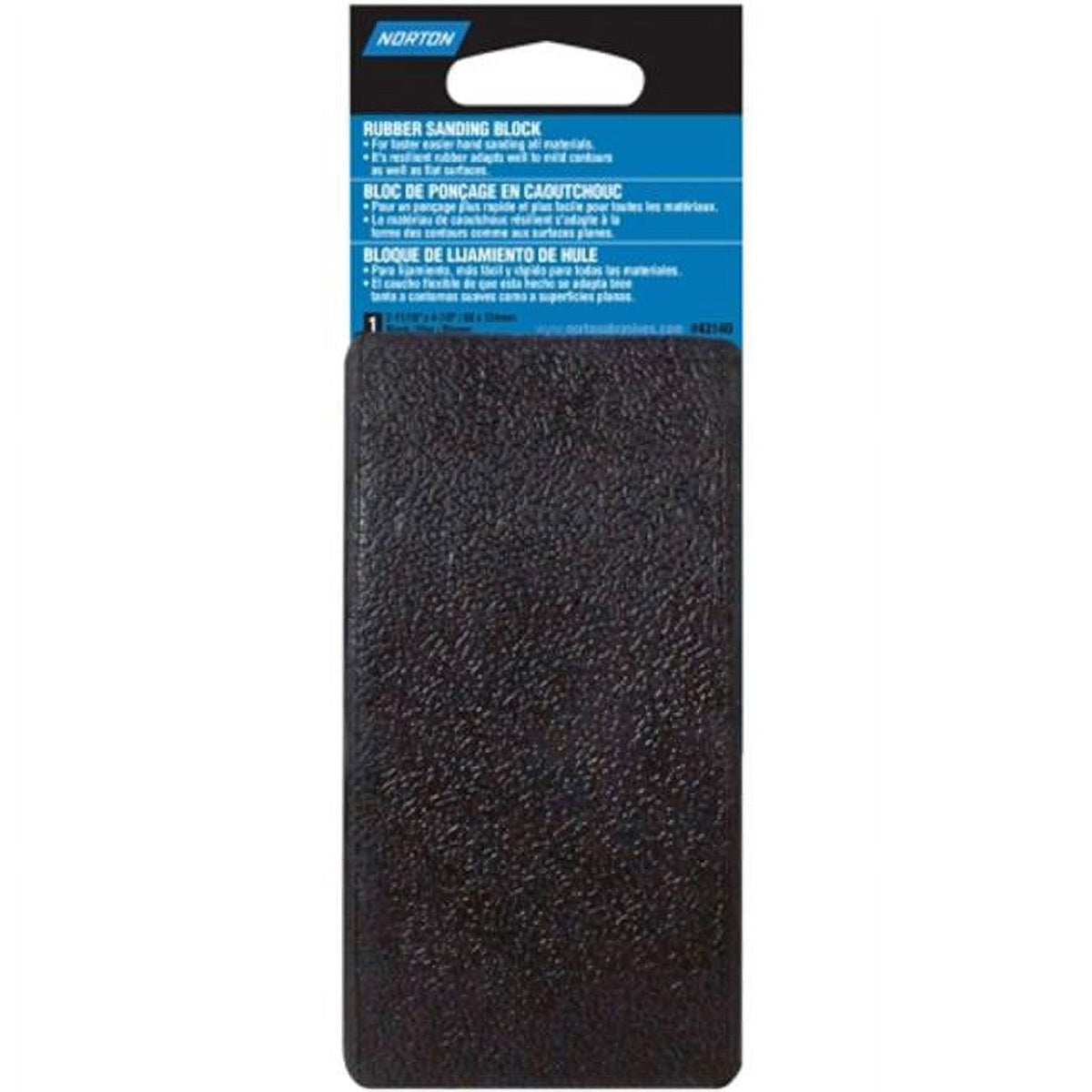 Rubber Sanding Block 68 x 124mm Norton